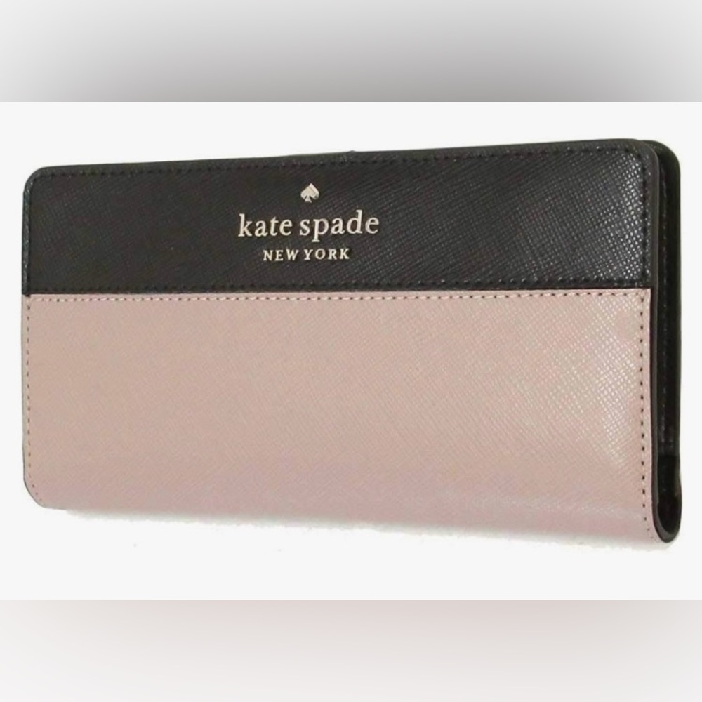 Kate Spade Staci color block large slim bifold wallet